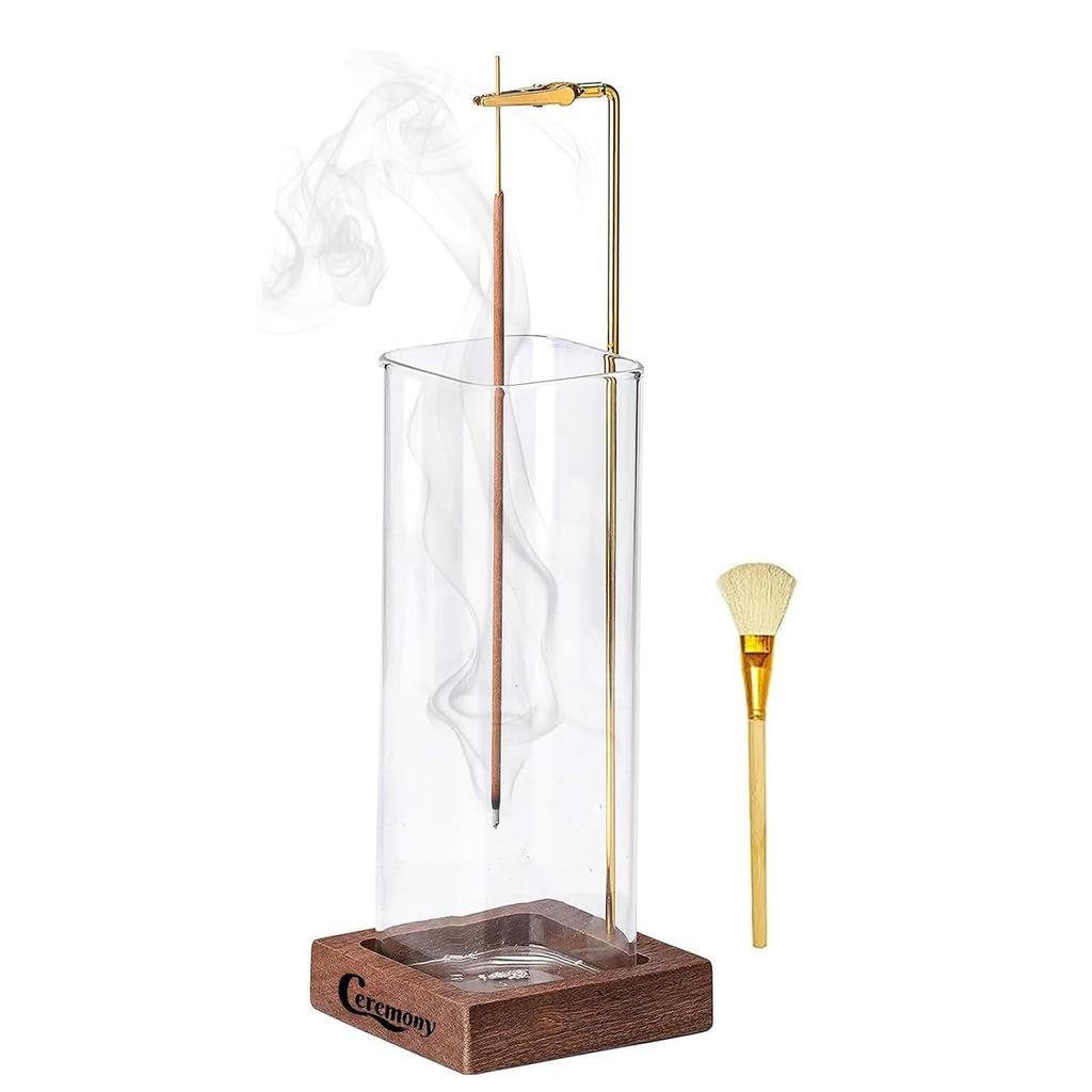 CEREMONY incense holder no ash spills stand stylish (incense not included)