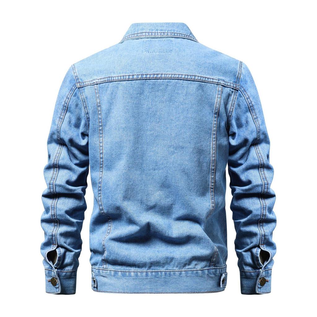 Men's Denim Jacket Cotton Casual Slim-fit Jacket Men's Denim Jacket