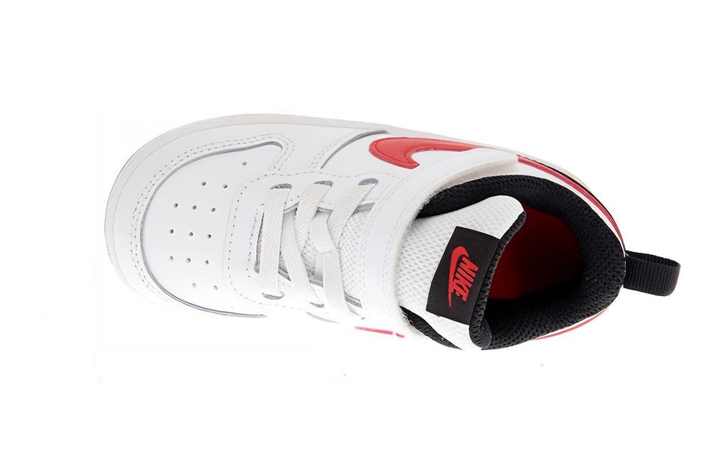 Nike Court Borough 2 Low top Skateboard Shoes Black White Red Baby BQ5453-110
