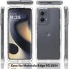 Case for Moto Edge 2024 5G Case Clear Crystal Non Yellowing Heavy Duty Soft TPU Dual Layer Bumper Rugged Protective Shockproof Slim Case Cover for