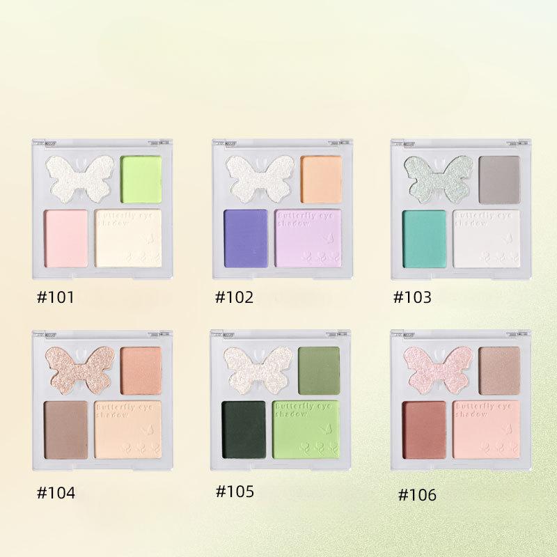 Dreamland Four-color Eyeshadow Matte Pearlescent Fine Shimmer Goddess Makeup Student Style Earth-color Eyeshadow Palette