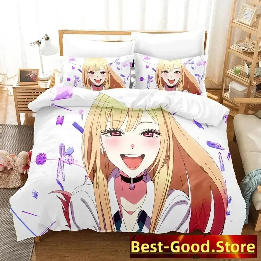 Marin Kitagawa Bettwäsche-Set Einzelbett Twin Full Queen King Size Bettwäsche-Set Erwachsener Kinderzimmer Bettbezug-Sets Anime Bettwäsche-Set