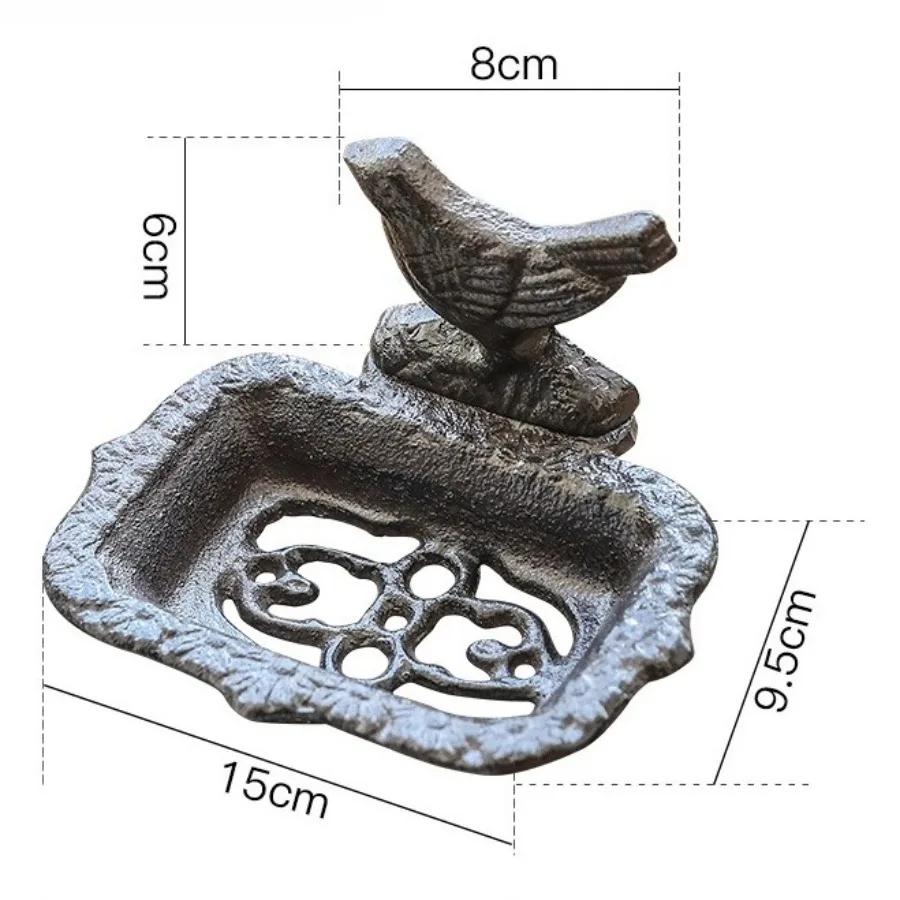 Cast Iron Soap Holder Creative Bird Soap Dishes for Bathroom Garden Outdoor Sink Decoration Ornaments Bathroom Accessories