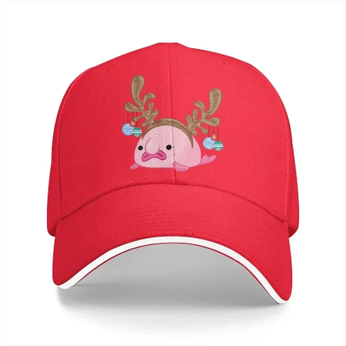 

Reindeer Baseball Cap Unisex Hats Visor Protection Snapback Blobfish Ugly Fish Gifts Caps Adjustable