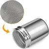 Espolvoreador de polvo de acero inoxidable 304 con recipiente dentado perforado de malla Cartucho de polvo espolvoreador de polvo coreano