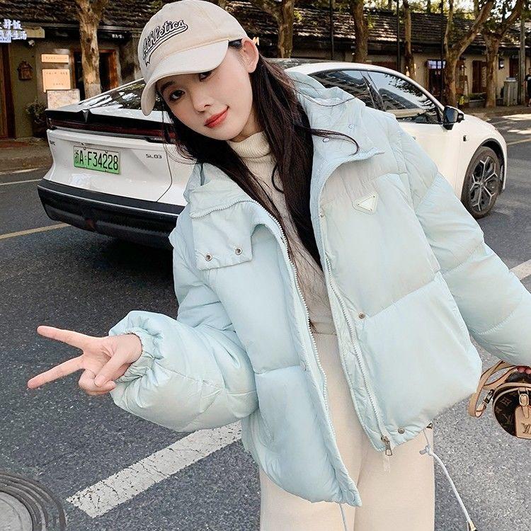 Removable Sleeves Down Cotton Coat for Women Winter New Style Korean Style Loose Hooded Cotton Coat Short Coat