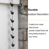 Metal Rain Chain Birds on Cup Rain Catcher Fit for Gutter Home Garden Park Roof Decoration Metal Drainage Downspout Tool