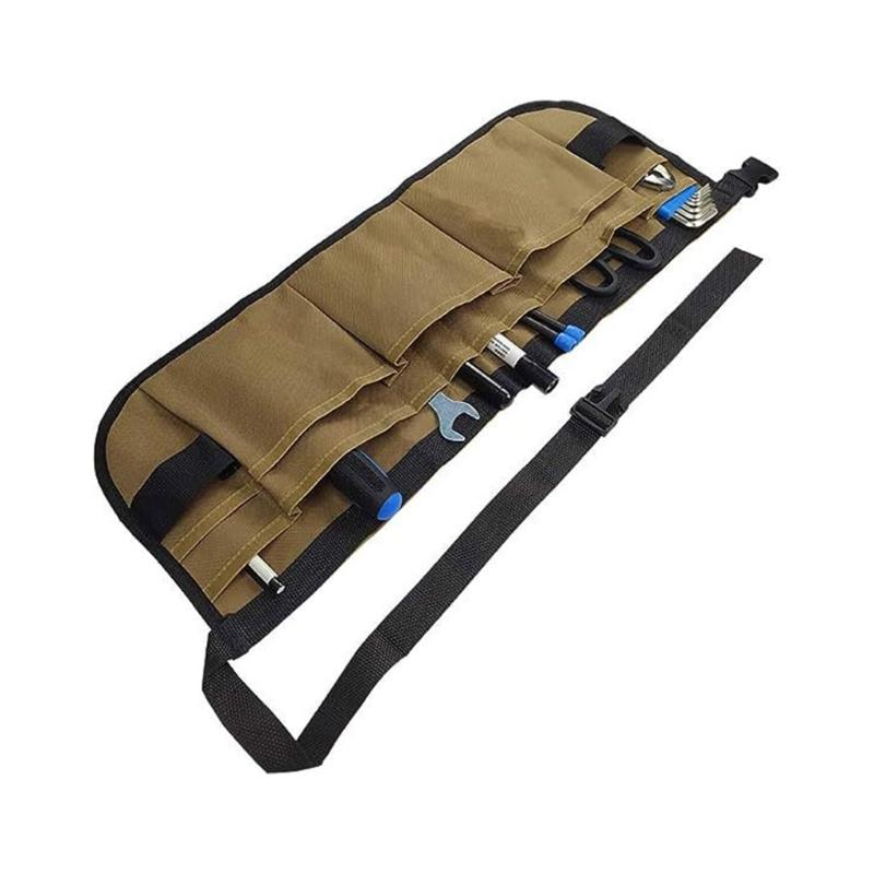 Durability Canvas Belt Tool Bag Tool Waist Bag For Gardener Technician Electrician Tool Organizers With Multiple Pockets