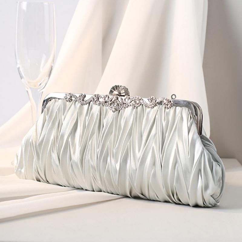 Fuchsia Color Female Evening Messenger Clutch Elegant Small Phone Money Shoulder Wedding Purse Chain Lady Girls Party Bag Wallet