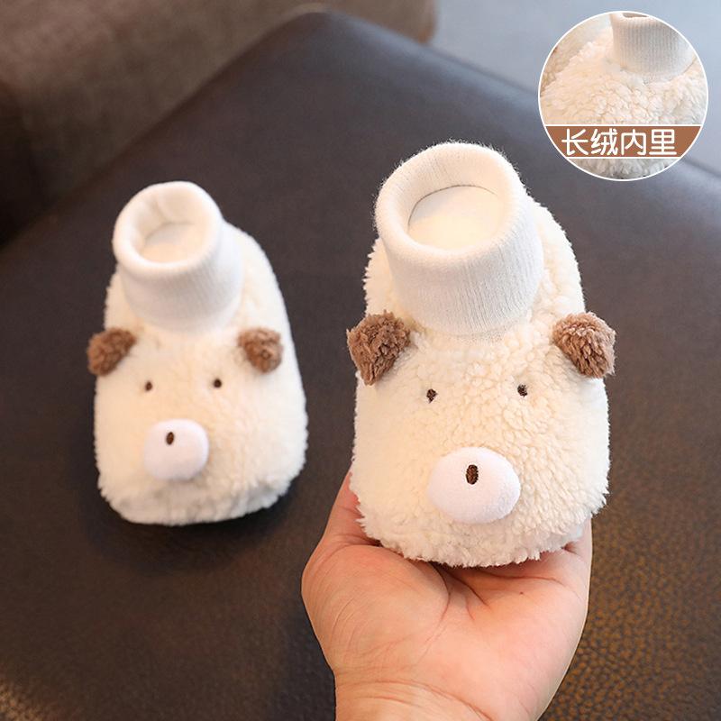 Newborn Baby Fleece Shoes Winter Toddler Boy Girl Walkers Boots Cotton Comfort Soft Anti-slip Warm Infant Shoes