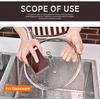 Cleaning Brush Lincoo 1/2/4/6/8Pcs Carborundum Removing Rust Cleaning Brush Descaling Clean Rub for Cooktop Pot Kitchen Sponge