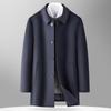 FAPAI Men's Premium Lightweight Warm Mid-length Wool Overcoat