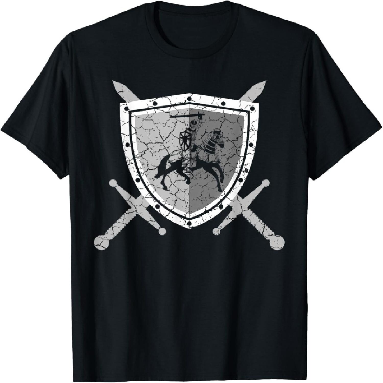 Knight armor with lions on the breastplate Medieval knight T-Shirt S