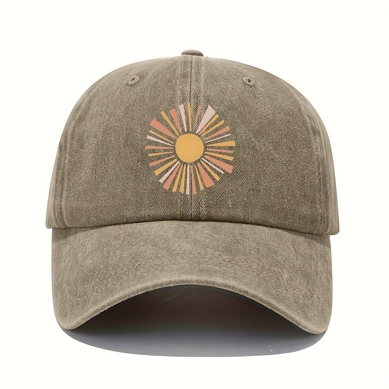Sun Print Baseball Cap, Adjustable for Both Men and Women, Seasonal Casual Cap, Fashionable Headwear