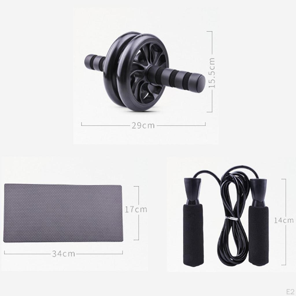 Ab Exercise Bike, 2 Push-up Bars, Jump Rope, Hand Gripper, Resistance Band, Knee Mat, Training