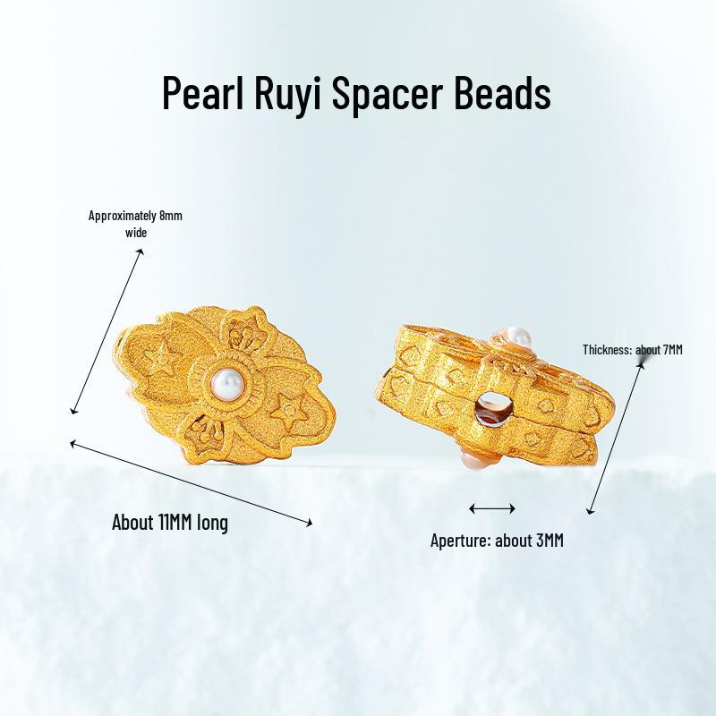Vintage Brass Filigree Pearl Spacer Beads for Handmade DIY Bracelets