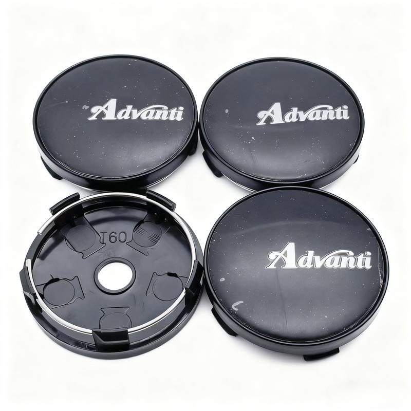 4pcs Advanti Racing Logo Emblem Car Wheel Center Caps O.D 60MM Clips 56MM Wheels Hub Dust Cap Rim Hubcaps Cover Car Accessories