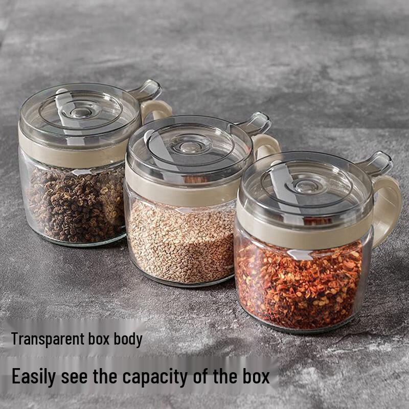 4-Piece Glass Spice Jar Set