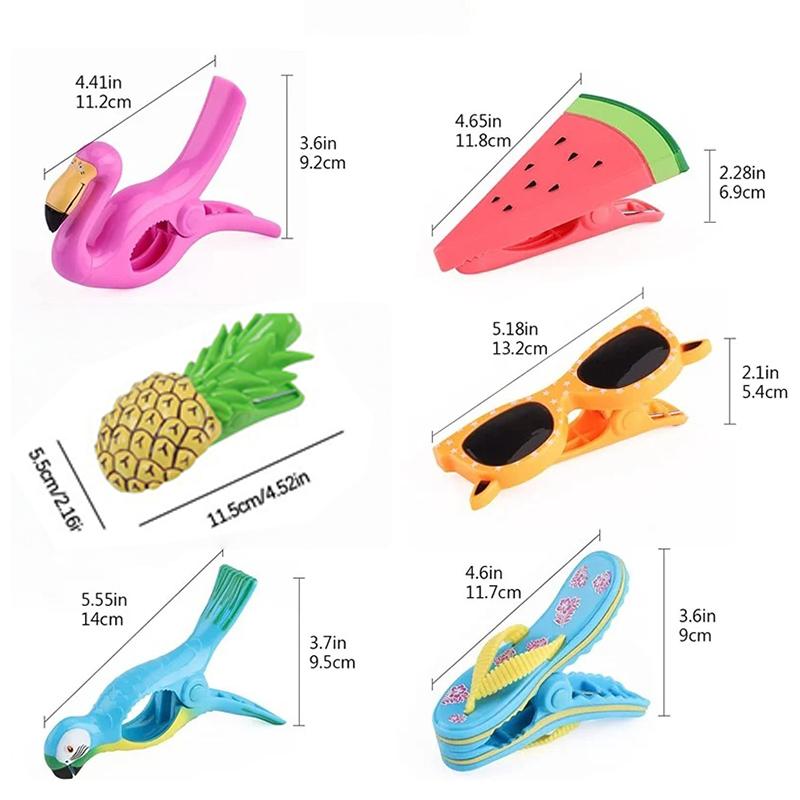 Summer Party Cartoon Towel Clip Sun Chair Beach Towel Clip Drying And Fixing Needs For Beaches Swimming Pools And Courtyards
