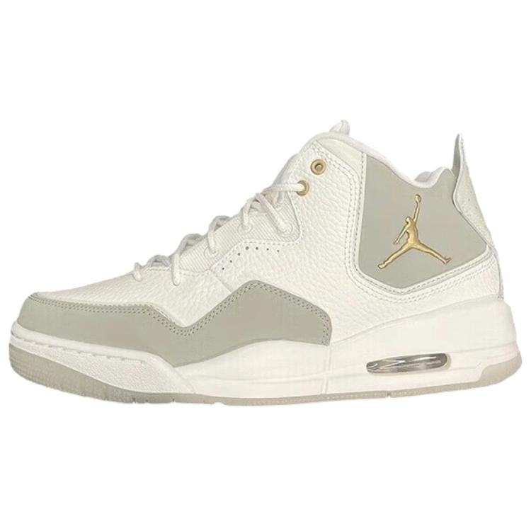 Jordan Courtside 23 Synthetic Leather Comfortable Versatile Durable Mid-Top Retro Basketball Shoes Men sneakers Beige IQ9782-171 42