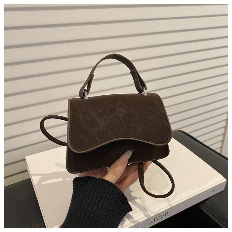 Hand-held Single-shoulder Crossbody Large-capacity Casual Fashionable Texture Small Square Bag