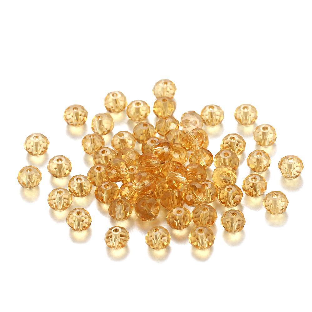 DIY Jewelry Craft Kit: Transparent 3-8mm Glass Beads, Rice, Diamond, Crystal Cuts, Lantern Shapes, Spacer Beads - Perfect For Accessory Making