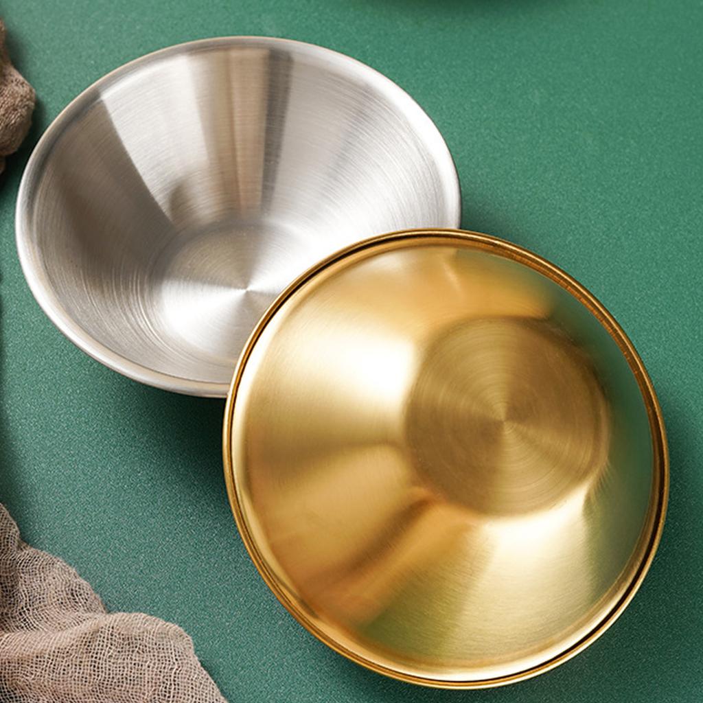 6Pcs Stainless Steels Dessert Bowls Dessert Cups Stainless Steels Thick Metal Soup Bowl Kitchen Serving Bowl Easy To Use