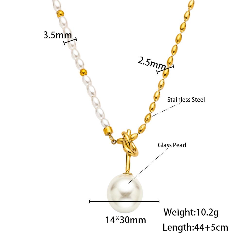 Women s French Retro Cross Pendant Pearl Choker Necklace