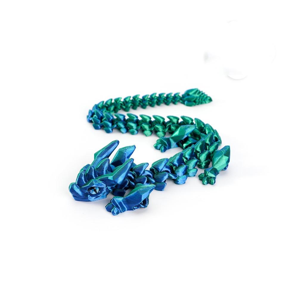 

6 Colors Dragon Desktop Ornaments PLA Plastic Articulated Fidget Toy Children s Toy синій
