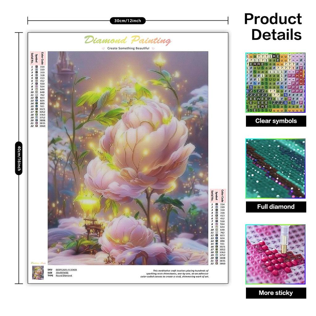 Diy Diamond Painting For Adults Landscape Full Round Handicraft Diamond Embroidery Picture Of Rhinestone Wall Art 30x40cm/12x16inch