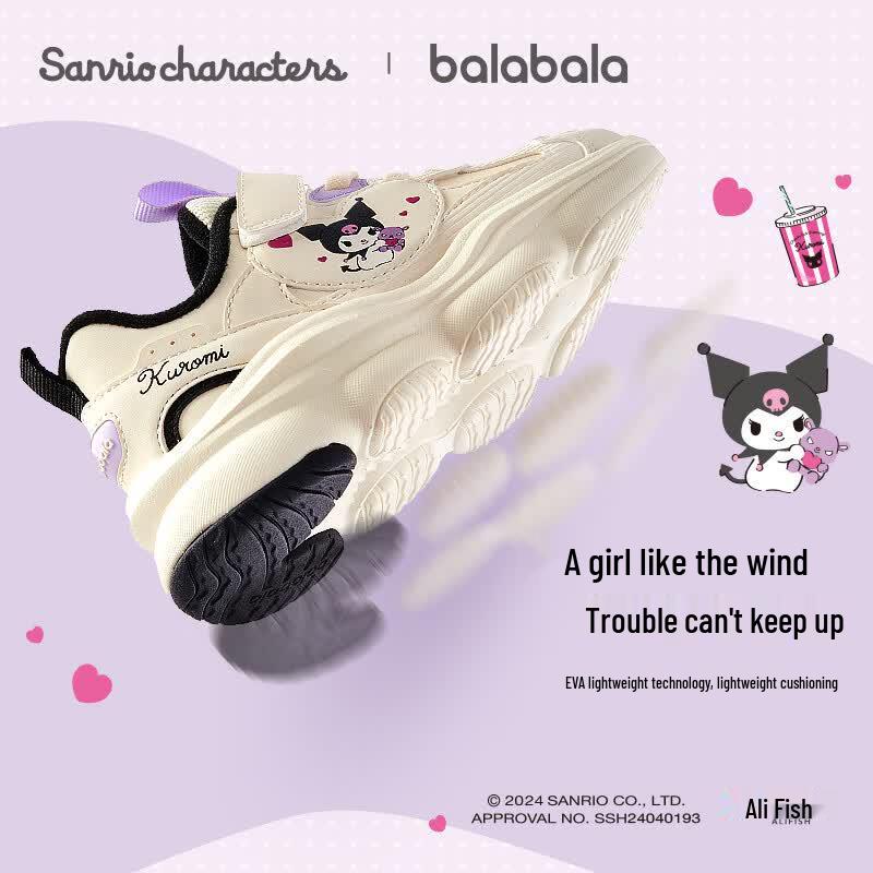 Balabala Girls' Kuromi Winter Plush Sneakers