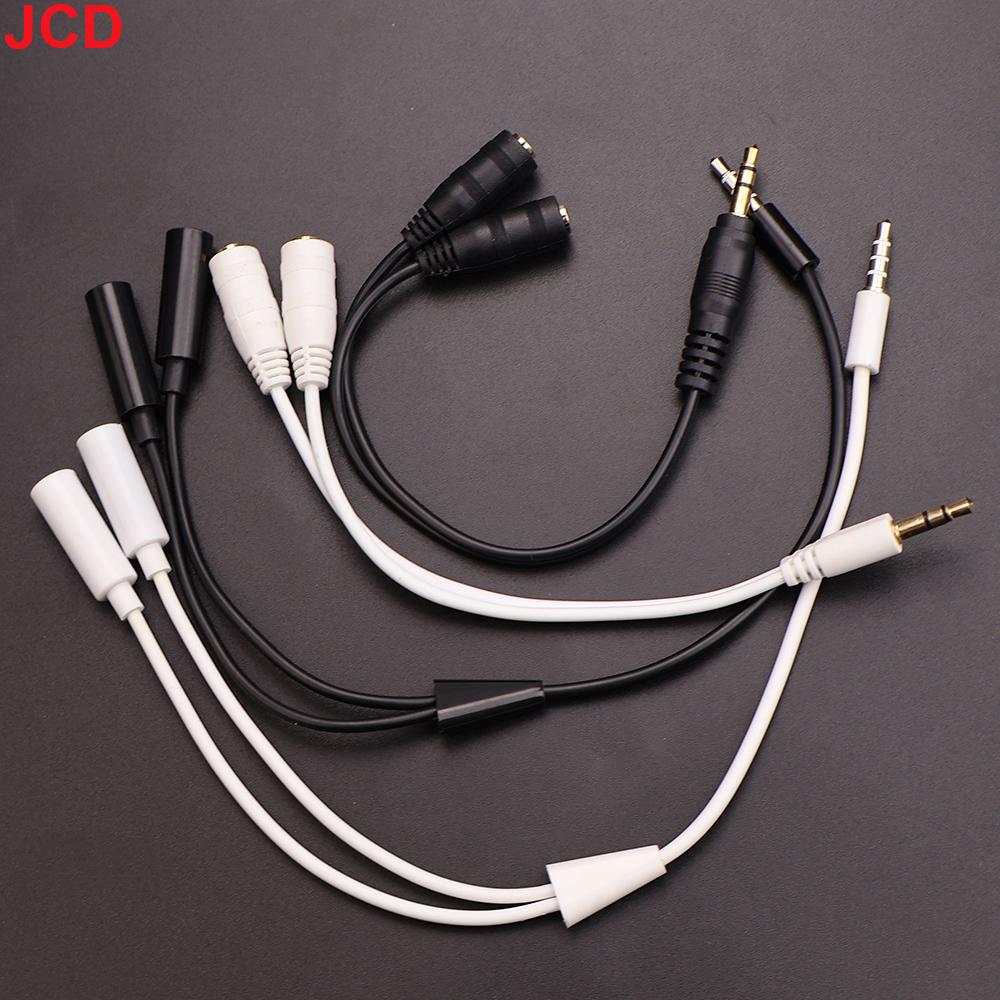 JCD 1Male to 2 Dual Female Y Splitter Cable 3.5 mm Audio Cable For Earphone Headset Headphone MP3 MP4 Stereo Plug Adapter Jack