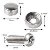AX2V License Plate Bolt, Anti-theft Screws, Proof License Plate Frame for Car License Plate Bolt Protector M6 (15mm)