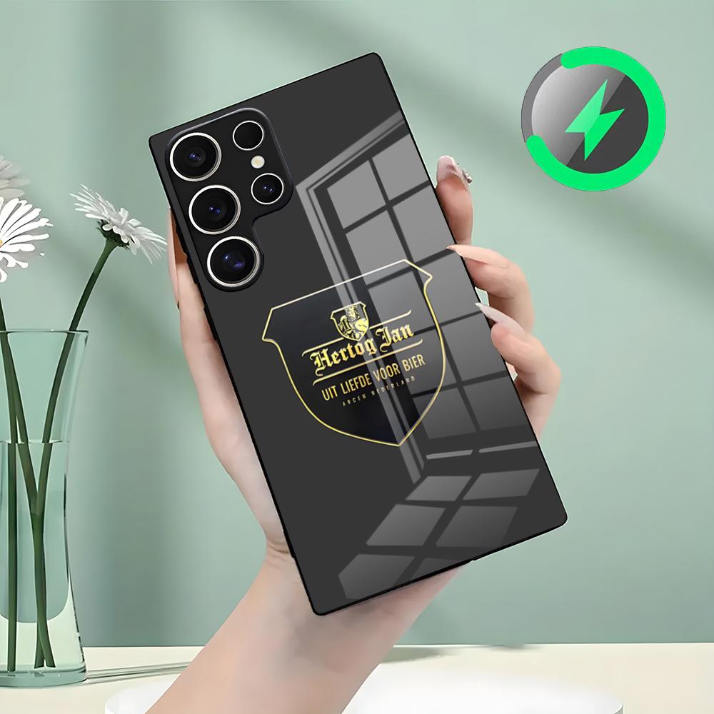 

Hertog Jan Phone Case For Samsung S26 S25 S24 S23 S22 S21 S20 Edge Ultra Plus FE For Magsafe Glass Case Galaxy S25