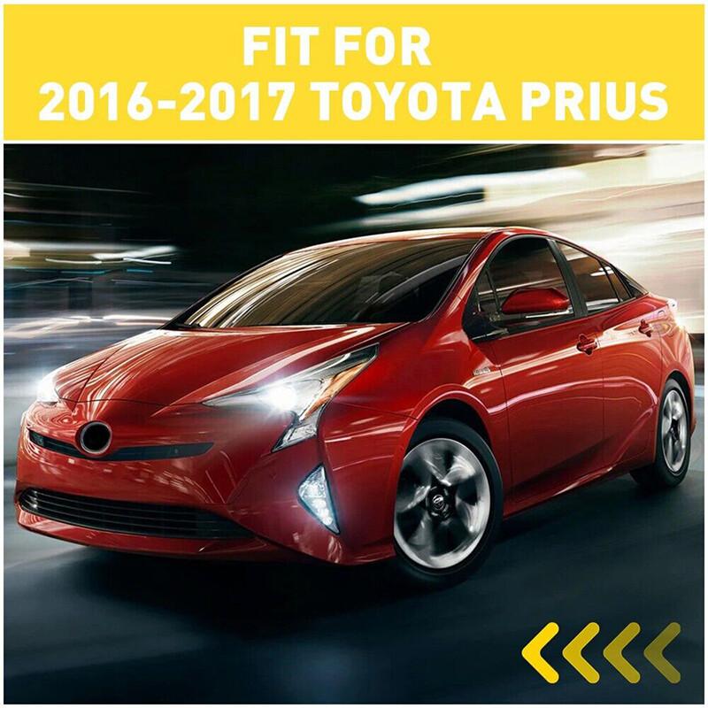 Left Side Fits 2016~2017 Toyota Prius Black Front Bumper Tow Hook Eye Cap Cover