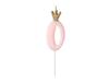 Partydeco Geburtstagskerze Zahl 0 Hellrosa 9,5cm