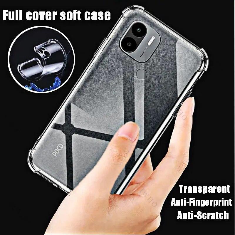 For Xiaomi Poco C51 Clear Phone Soft Case HD TPU Transparent for Xiaomi Poko C 51 6.52" MZB0E6DIN Shockproof Anti-Scratch Covers