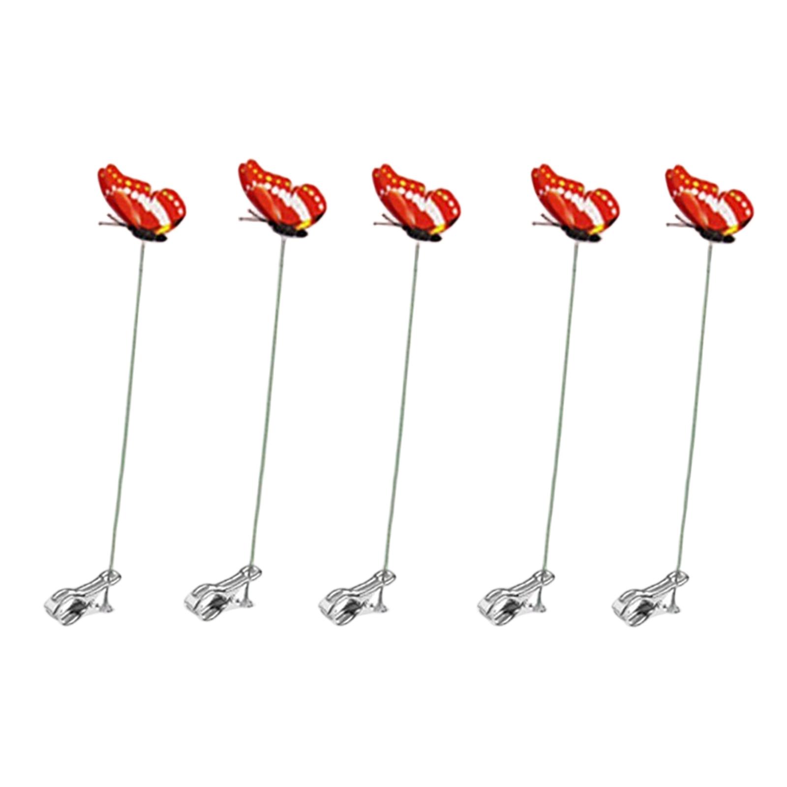 

Simulated Butterfly Clips For Outdoor Grassland Garden Decoration, PVC Butterfly Clips For Garden Flower Arrangement Series Decoration. One Size красный