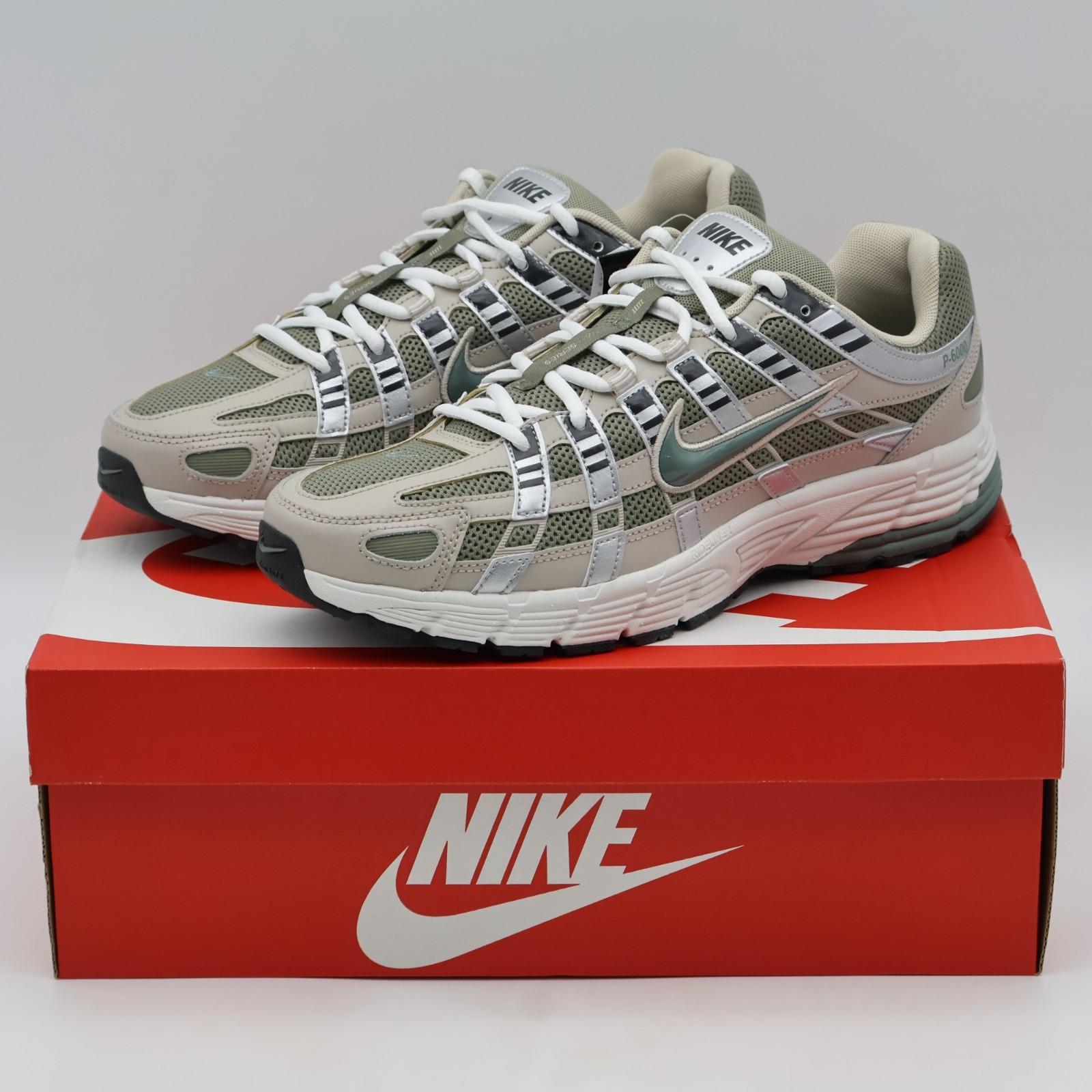 CD6404-203 Nike P-6000 Cream 2 Anthracite Metallic Silver Clay Green (Men s) 7.5