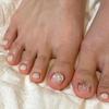 Simple Silver Glitter Toenails with White 3D Bow - Detachable Nail Tips
