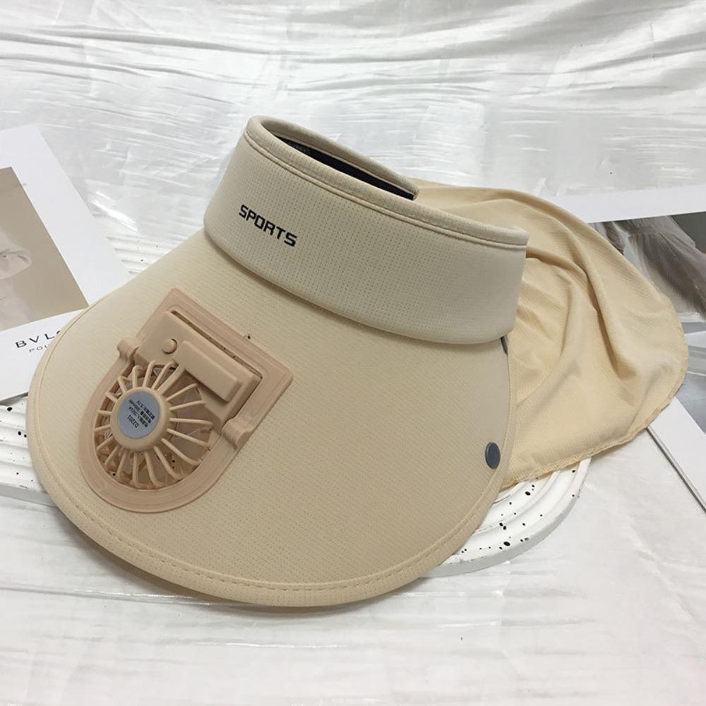 Empty Roof Cooling Fan Hat Usb Charging Peaked Cap New Sun Visor Hat  Men Women