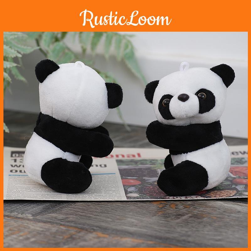 Panda Plush Small Toy With Short Plush Fabric For Childrens Gift And Play