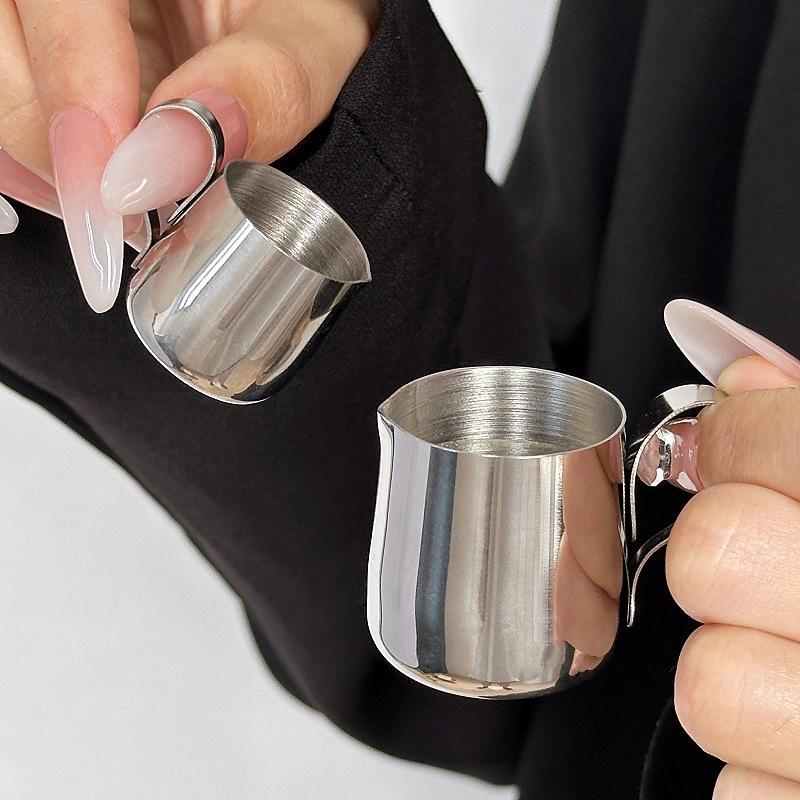 12,5/30ml Mini Koffiemelk Opschuimkan Latte Art Melkopschuimer Kan Roestvrij Staal Maatkan Pot