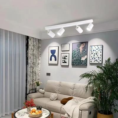 JOYINLED 1/3/4 Heads LED Track Light Fixture GU10 Track Lighting Wall Lamp Rail Spotlight Kitchen Clothing Store Ceiling Light