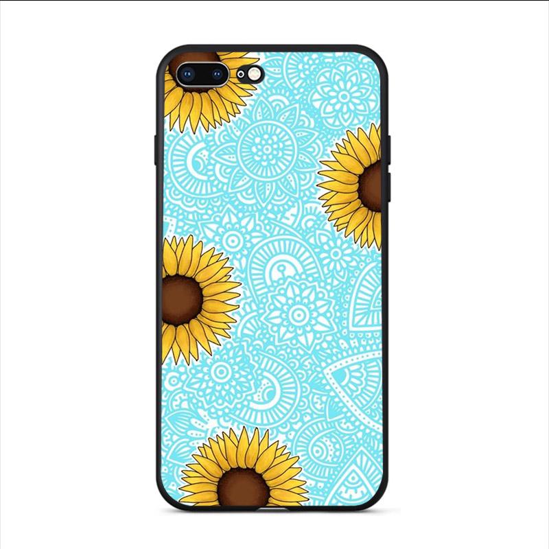 

Подсолнух Арт Дизайн Узор Чехол Задняя Крышка для iPhone 11 11Pro max 5 5S SE SE2020 6 7 8 6s Plus X XR XS Max Мягкие Чехлы для Телефона iPhone 11promax