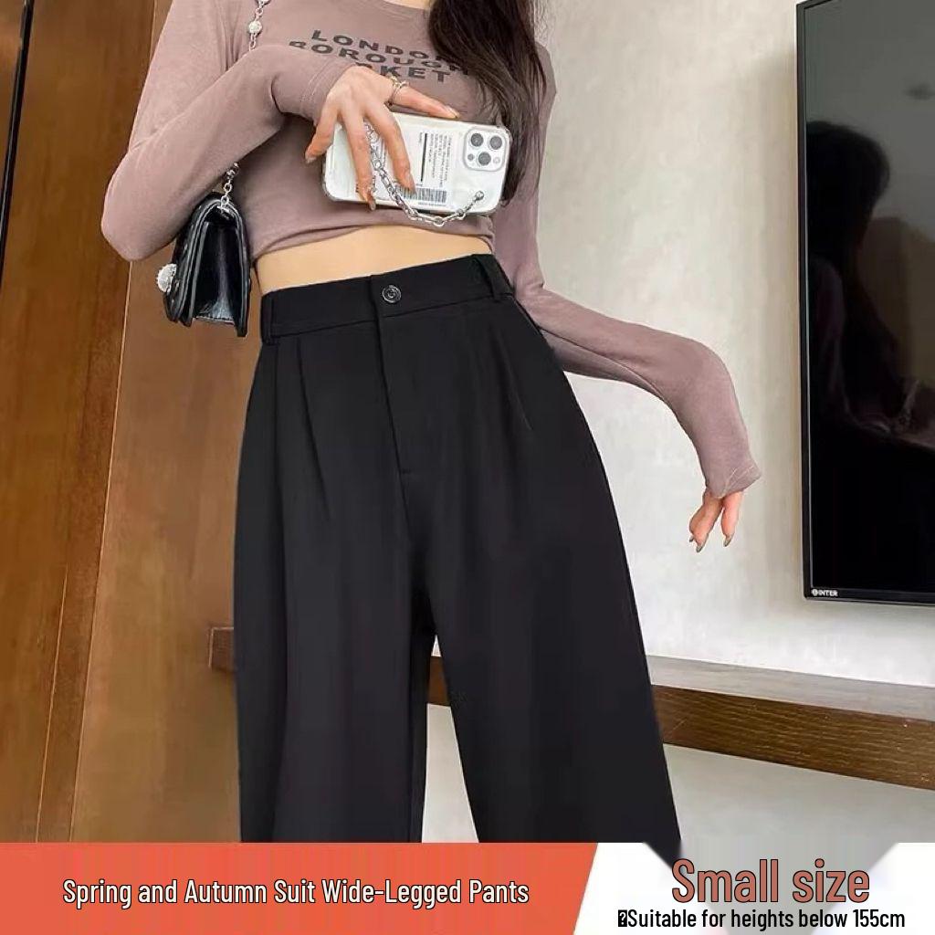 

Women s High Waist Slim Fit Pants - 2026 Spring/Autumn Style, Drape Feel, Casual Narrow & Wide Leg, Summer Straight Leg XS (60-70 jin)
