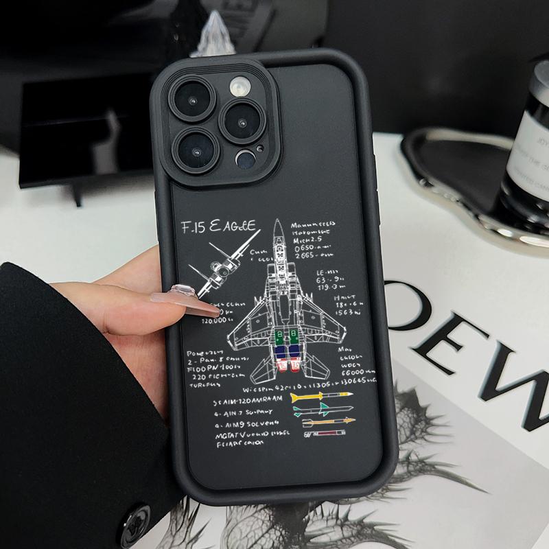 

Inspired by Airplane Stylish Pattern Soft TPU Phone Case for iPhone 16 Pro Max 15 Plus 14 13 12 11 16E 17 Air X XR XS 8 7 Cover iPhone 16 Pro Max