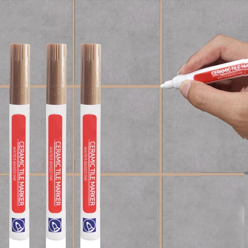 3PCS Ceramic Tile Bathroom Wall Floor Tile Gap Color Econtamination Seam Repair Pens Decontamination Seam Repair Tools YB005