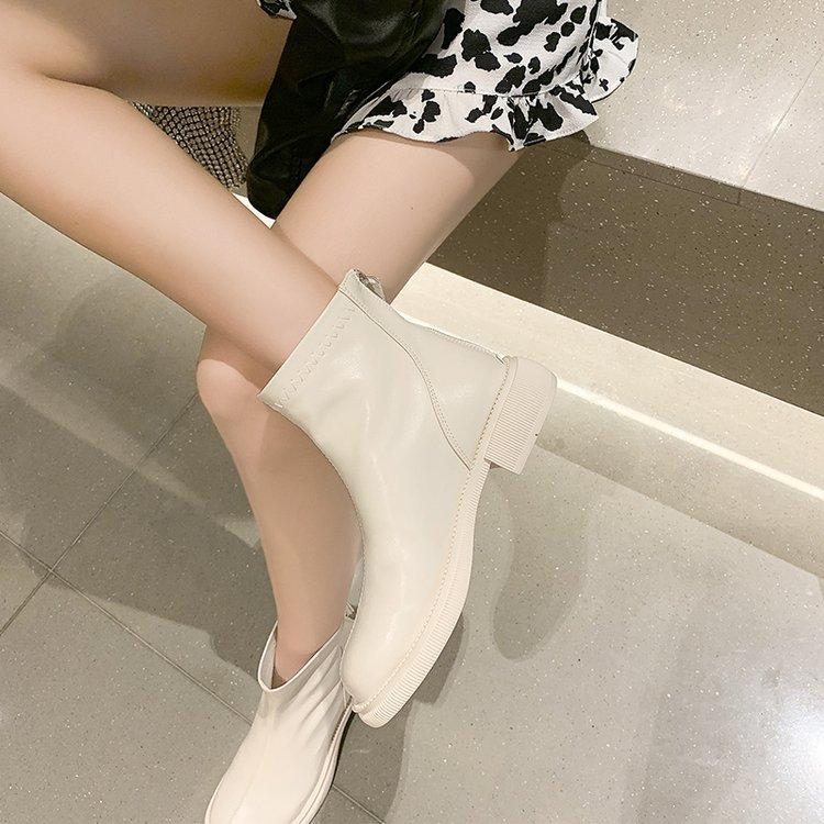 French British style fashion boots women's 2025 autumn and winter new Martin boots round head fashion versatile short boots women