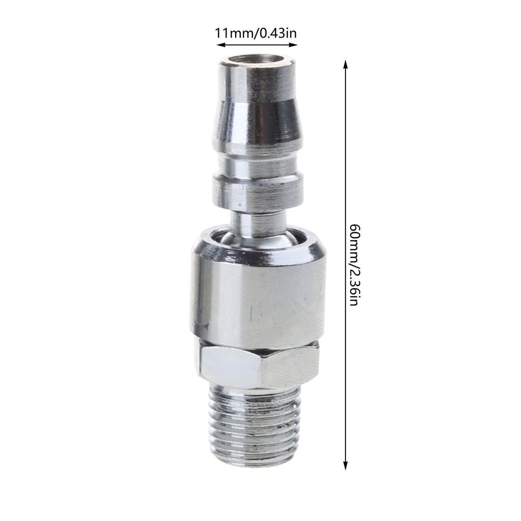 1/4 "Rotary Air Plug- 2-Piece Set Industrial Rotary Coupler and Plug 1/4" NPT External Thread Air Hose- Fittings-